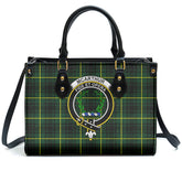 McArthur Modern Tartan Crest Leather Handbag
